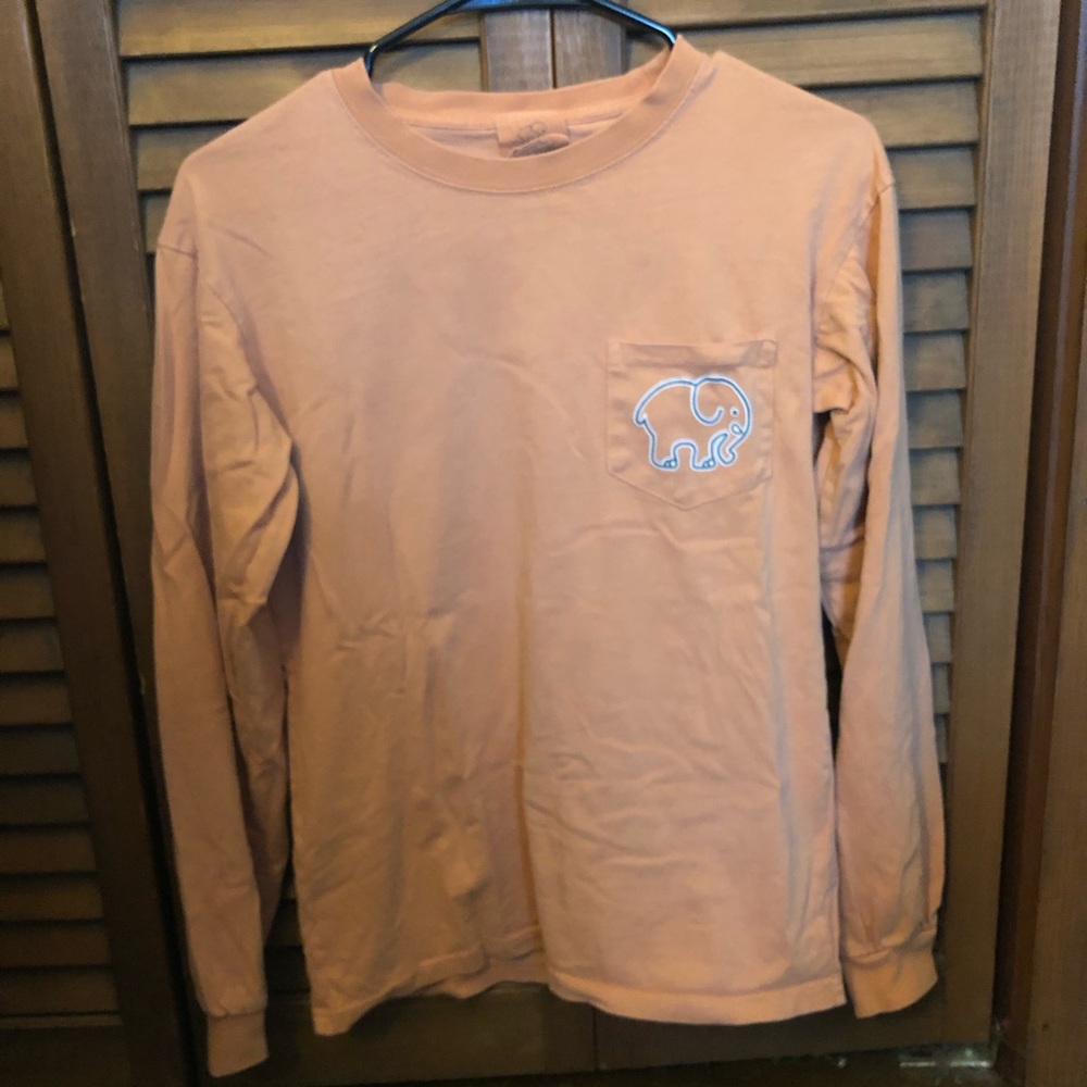 Orange/coral ivory Ella long sleeve tee shirt